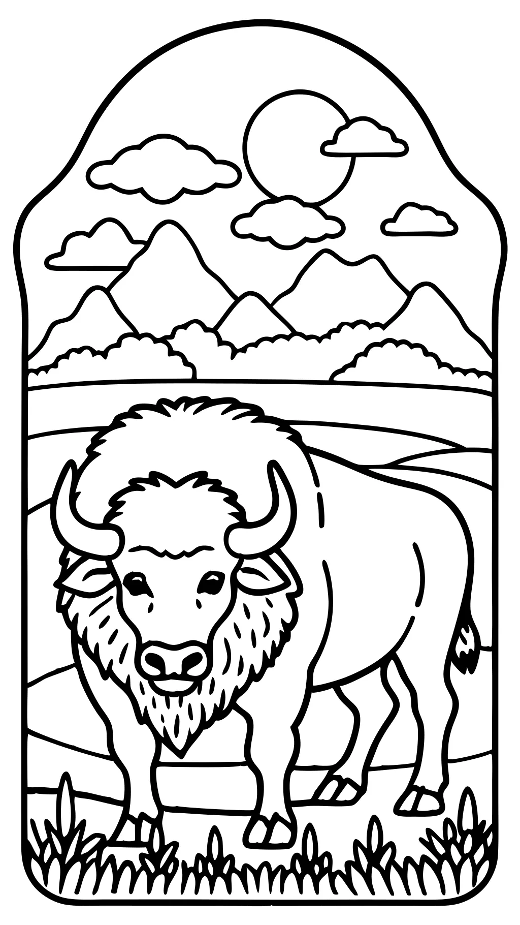 coloring pages bison